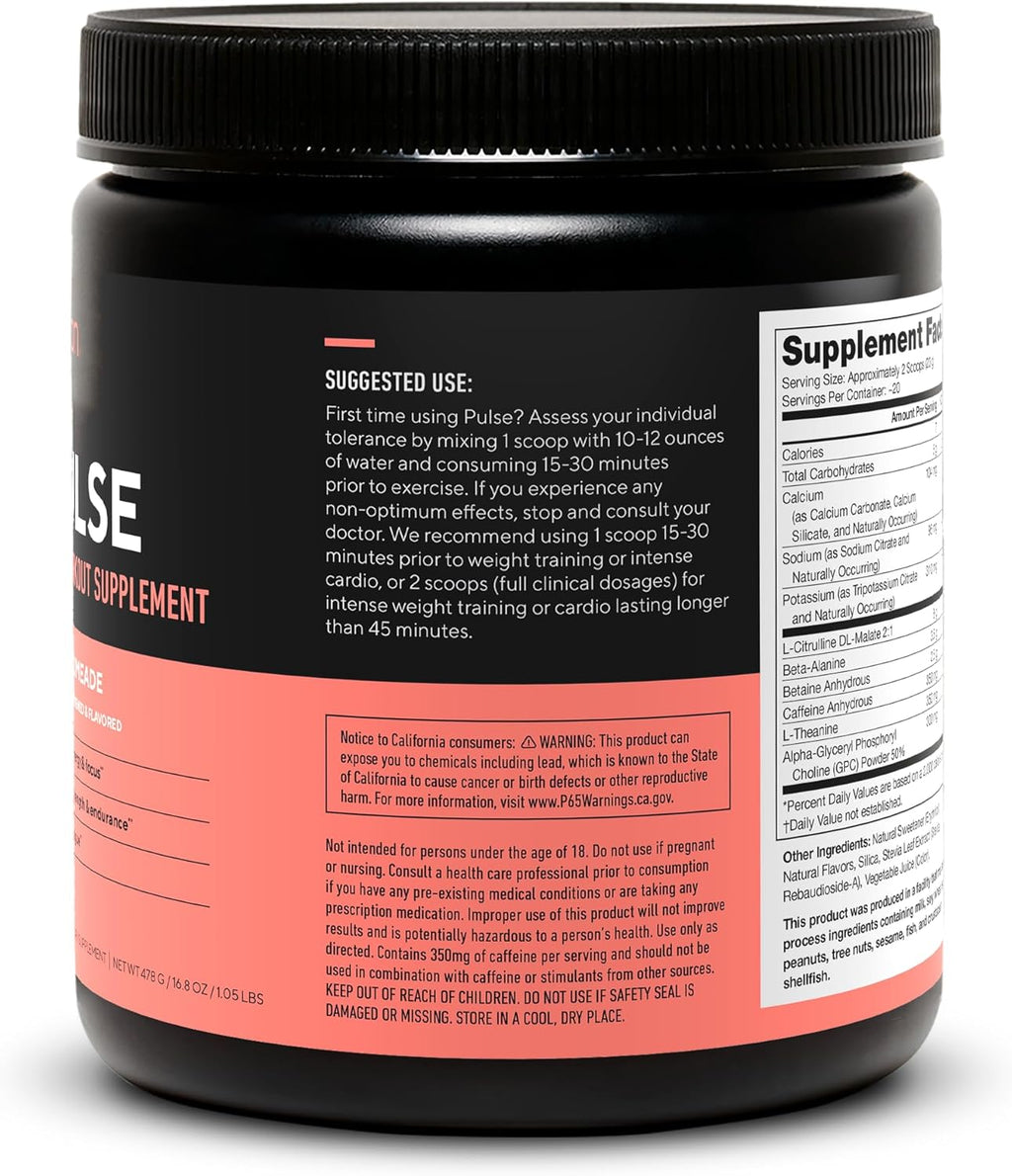 LEGION- All Natural Nitric Oxide Preworkout Drink to Boost Energy, Creatine Free, Naturally Sweetened, Beta Alanine, Citrulline, Alpha GPC (Cherry Limeade)