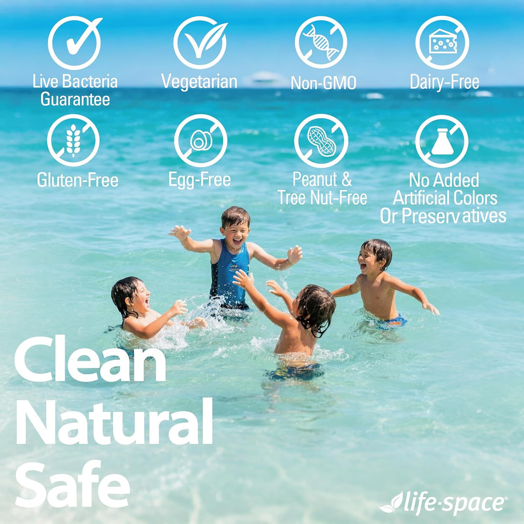 Life-Space Children IBS Support Probiotic, Clinically Proven to IBS Relief, 4 in 1 Kids Probiotic, 21 Billion CFU, Supports Reduce Symptoms of IBS, Include Bloating, Gas & Diarrhea, 60 Grams