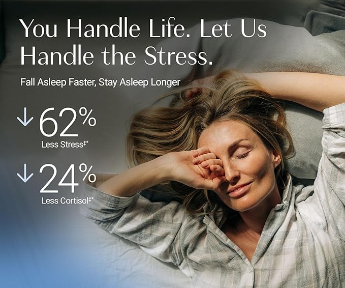 AlgaeCal Magnesium Relax™ - Chelated Magnesium with Ashwagandha for Sleep & Occasional Anxiety - Glycinate, Malate, Citrate - Sleep, Mood, & Cortisol Support (120 Caps - 2 Months Supply)