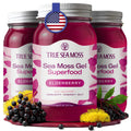 Sea Moss Gel – Made in USA – Wildcrafted Seamoss, Fresh Fruits & Sea Vegetables – Elderberry, Pack of 3 (Labels may Vary)