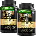 Liposomal Turmeric - High-Absorption Curcumin Supplements, Non-GMO Blend for Digestive Comfort & Daily Support - Organic Turmeric Supplement with Black Pepper (120ct, Pack of 2)
