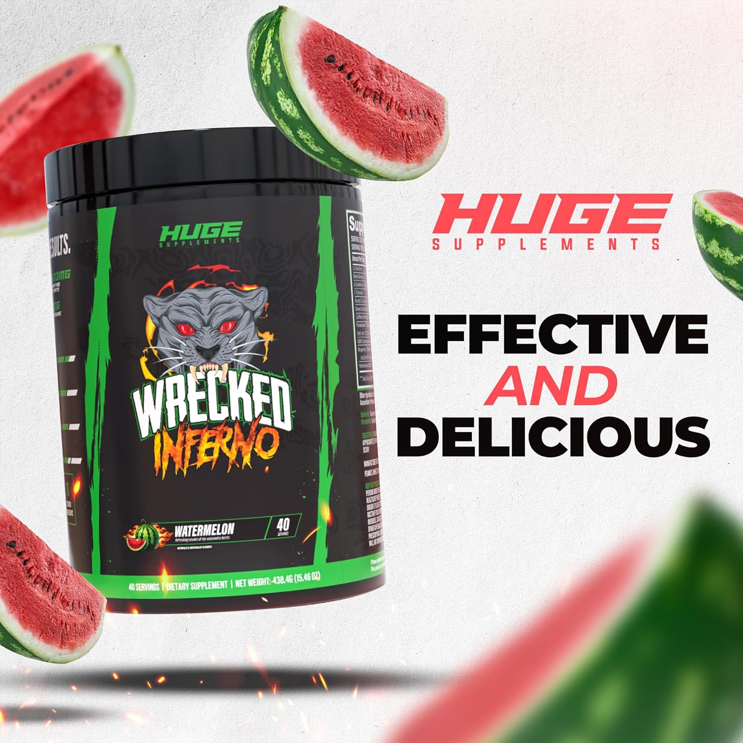 Wrecked Inferno - Thermogenic Pre Workout For Men & Women, Increase Energy, Boost Thermogenesis & Metabolism, Enhance Exercise Performance - Contains L-Citrulline, L-Carnitine, Beta-Alanine & More