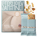Stars + Honey Protein Bars - Birthday Cake Chocolate Chip, 15g Protein, 2g Sugar, w/Collagen Keto Friendly Snack - Gluten, Dairy, Seed Oil, & Soy Free - High-Protein Snacks for Energy - 10 pack