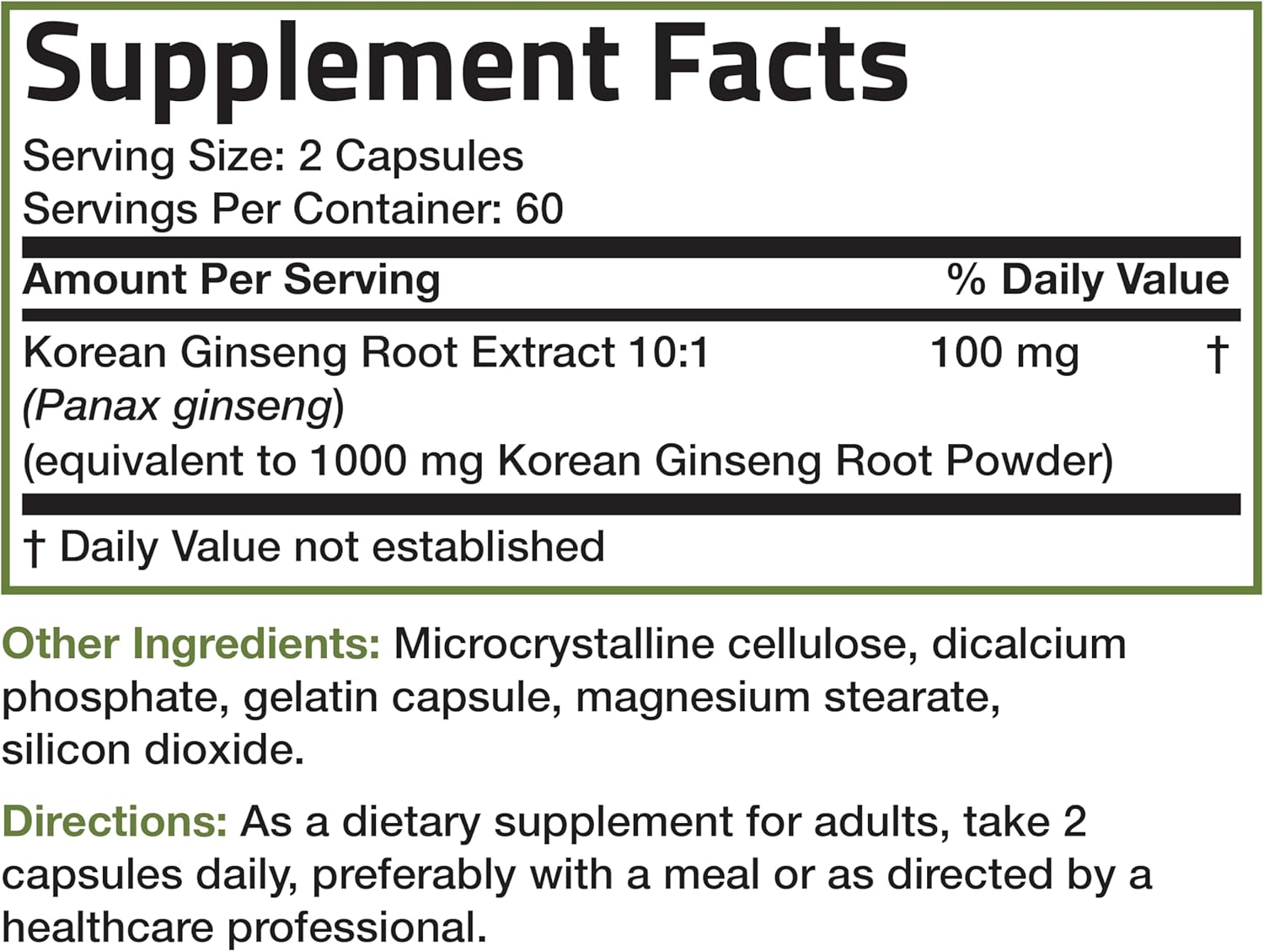 Bronson Korean Panax Ginseng Supports Energy, Endurance & Vitality + Memory and Mental Performance, 120 Capsules