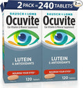 Ocuvite Eye Vitamin & Mineral Supplement, Lutein & Antioxidant Vitamins A, C, E, Zinc for Eye Health, Vitamins for Eyes, 120 Tablets (Pack of 2)