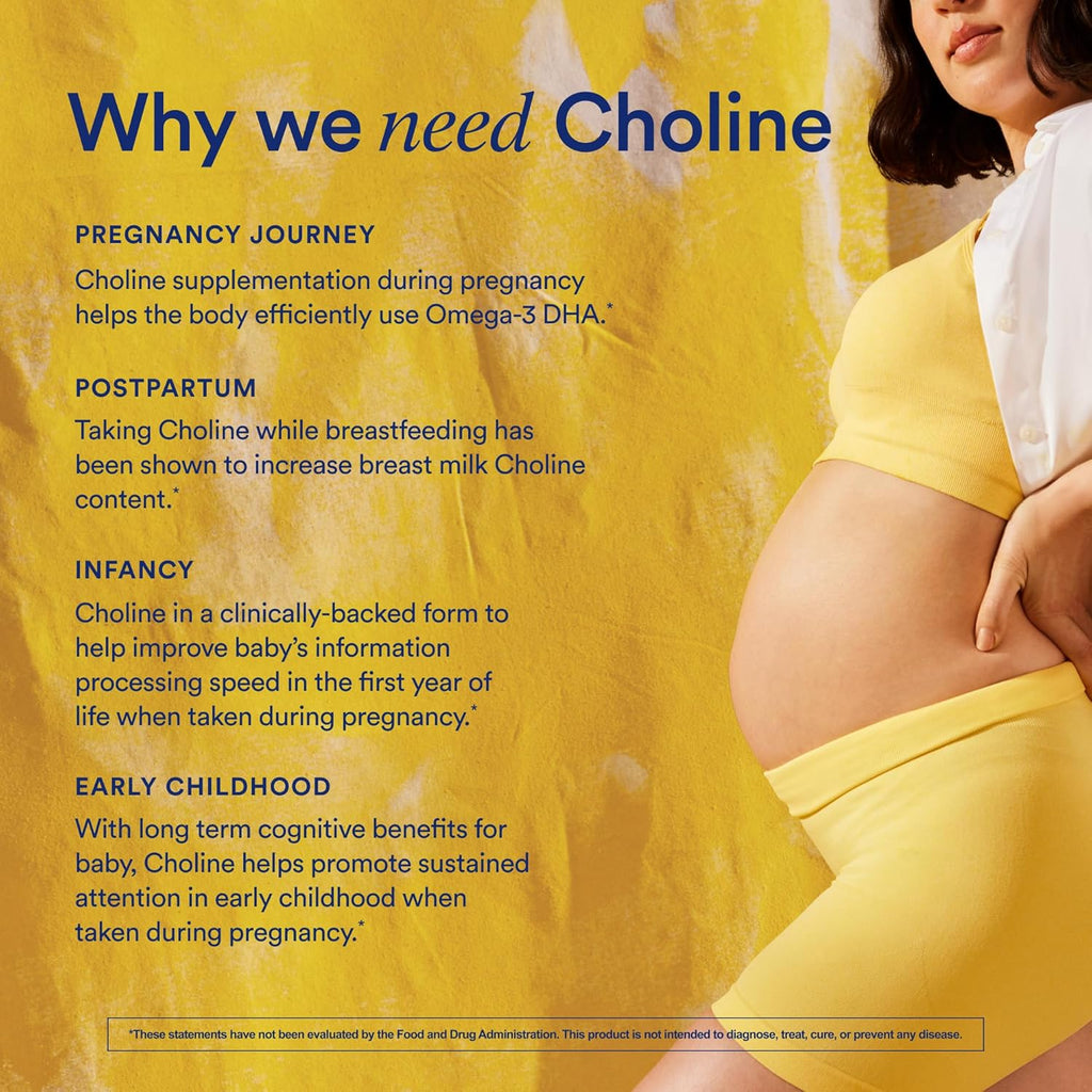 Ritual Natal Choline Supplement, 550mg, Supports Baby’s Cognitive Function When Taken During Pregnancy and Choline Content in Breastmilk*, 30 Day Supply