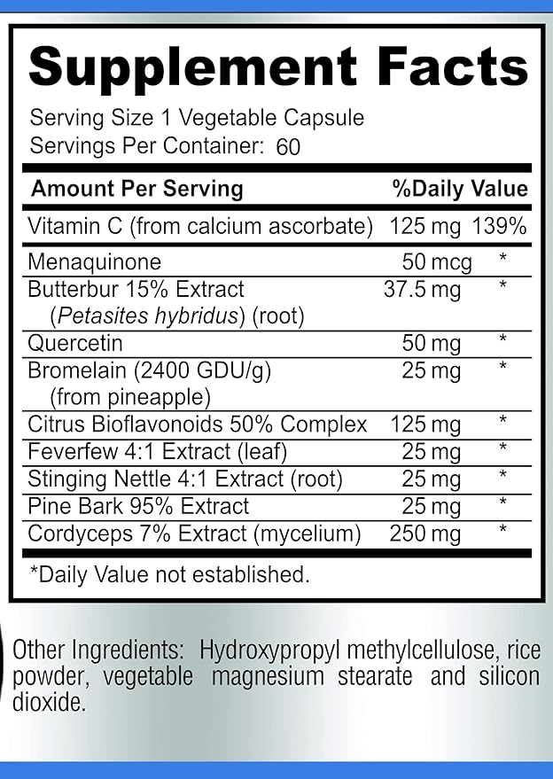 Lung Support Supplement, Lung Cleanse & Lung Detox Formula, Lung Health Support for Clear Lungs, Comfortable Breathing, Bronchial Health, 60 Capsules
