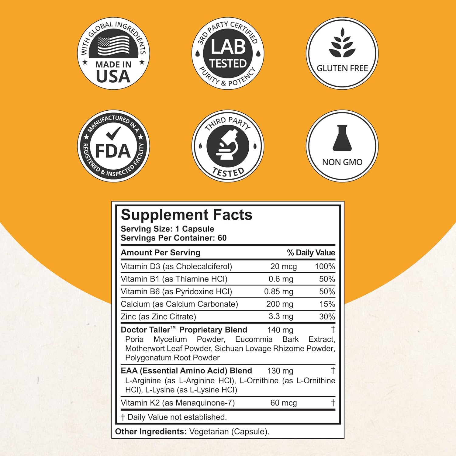 NuBest Doctor Taller - Premium Bone Strength Formula for Bone Strength, Immunity & Healthy Bone - Keto with Calcium, Vitamin D3, Vitamin K2, Amino Acids & Herbs for Children (8+) - 2 Pack
