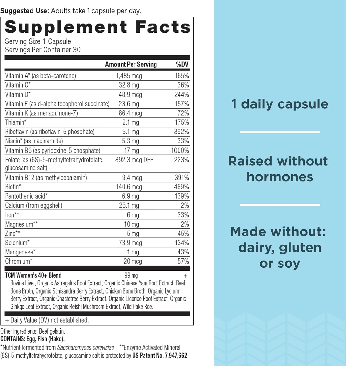 Ancient Nutrition Multivitamin for Women, Ancient Multi Women's 40+ Once Daily Vitamin Supplement, Vitamin B, Vitamin C and Vitamin K2, Folate and Iron Supplement, Supports Bone Health, 30ct
