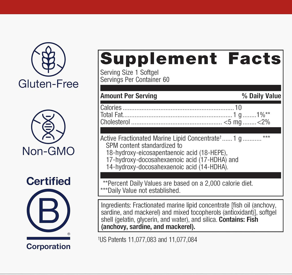 Metagenics SPM Active One Daily - Joint Soreness Supplement with Pro Resolving Mediators* - Encourages Soothing Relief* - Features Next Generation Omega Fish Oil - Non-GMO & Gluten-Free - 60 Softgels