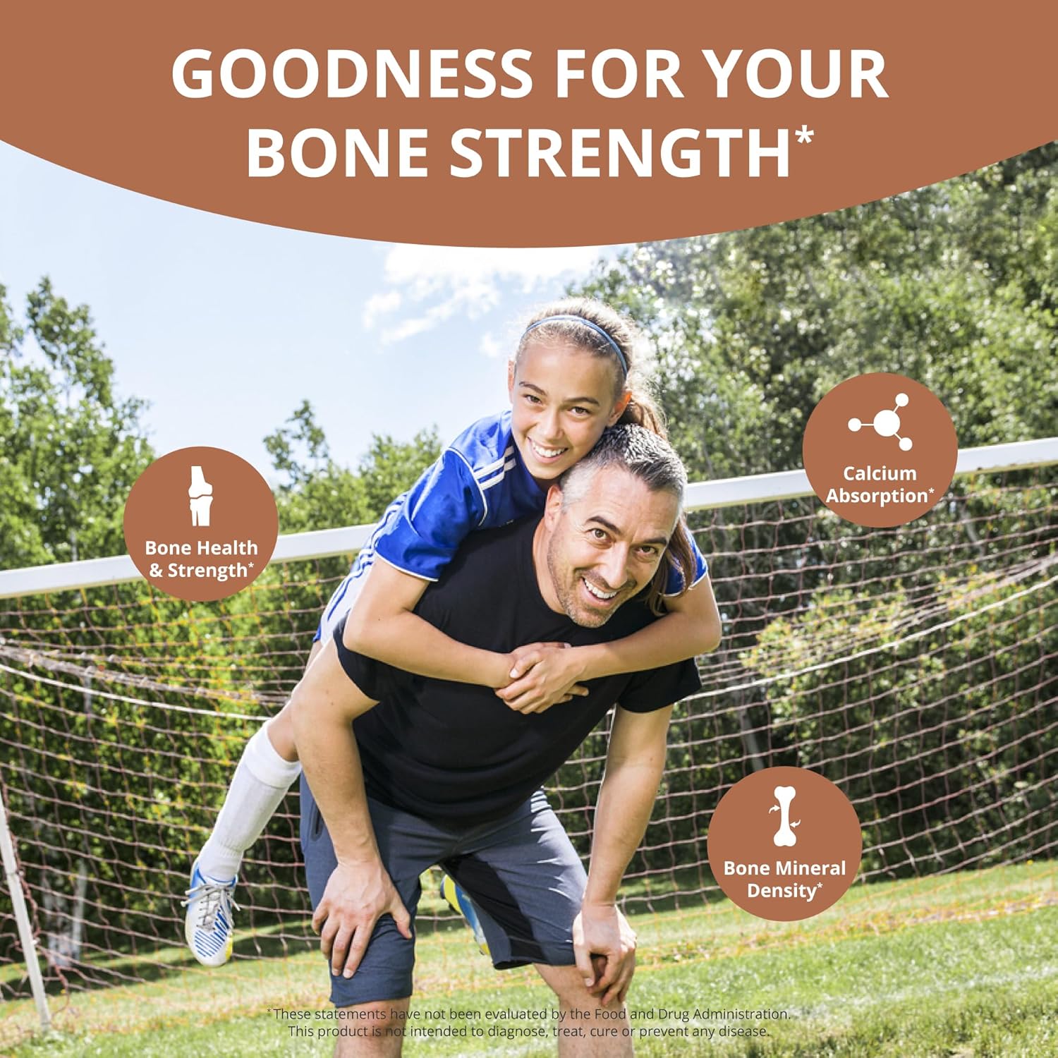 Bone Xtra - Vegan Bone Strength Formula for Stronger Bones, Plant-based Calcium from Marine Algae, Vitamins D3, Vitamin K2, Magnesium, Phosphorus & More for Teens, Adults - 2 Months Supply | 2 Pack