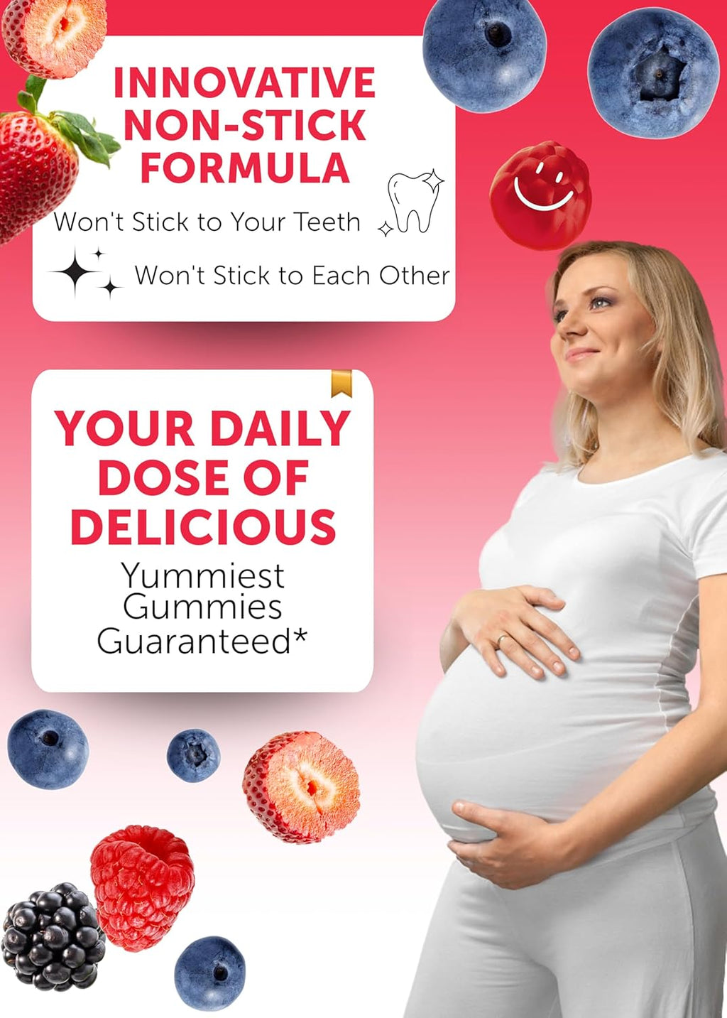 Lunakai USA Made Prenatal Vitamins with Iron & Folic Acid - Delicious Pregnancy Multivitamin Gummies for Women, 60 Count