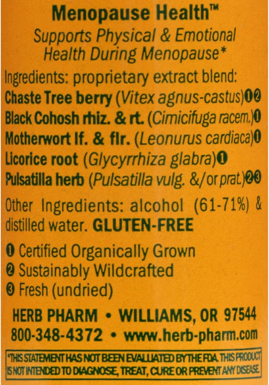 Herb Pharm Menopause Health Liquid Herbal Formula for Physical and Emotional Support - 1 Ounce