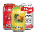 Humm Whole30 Approved Kombucha Seasonal Variety Pack, Strawberry Blossom, Cherry Limeade, Pineapple Kiwi, Organic, Vegan & GMO Free (12 Pack)