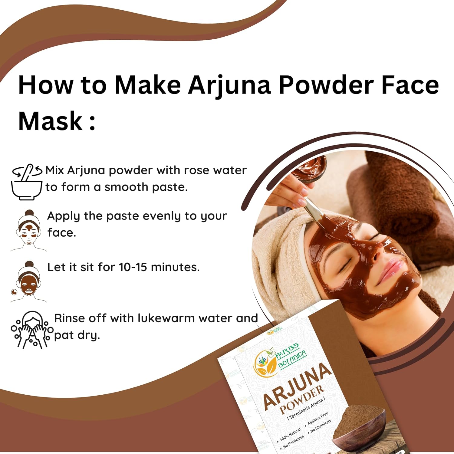 Arjuna Powder 100% Pure Arjuna Bark Powder (Arjun Ki Chaal) for Herbal Tea & Wellness – Finely Ground Tree Bark Powder for DIY Use – 5.3 oz Pack
