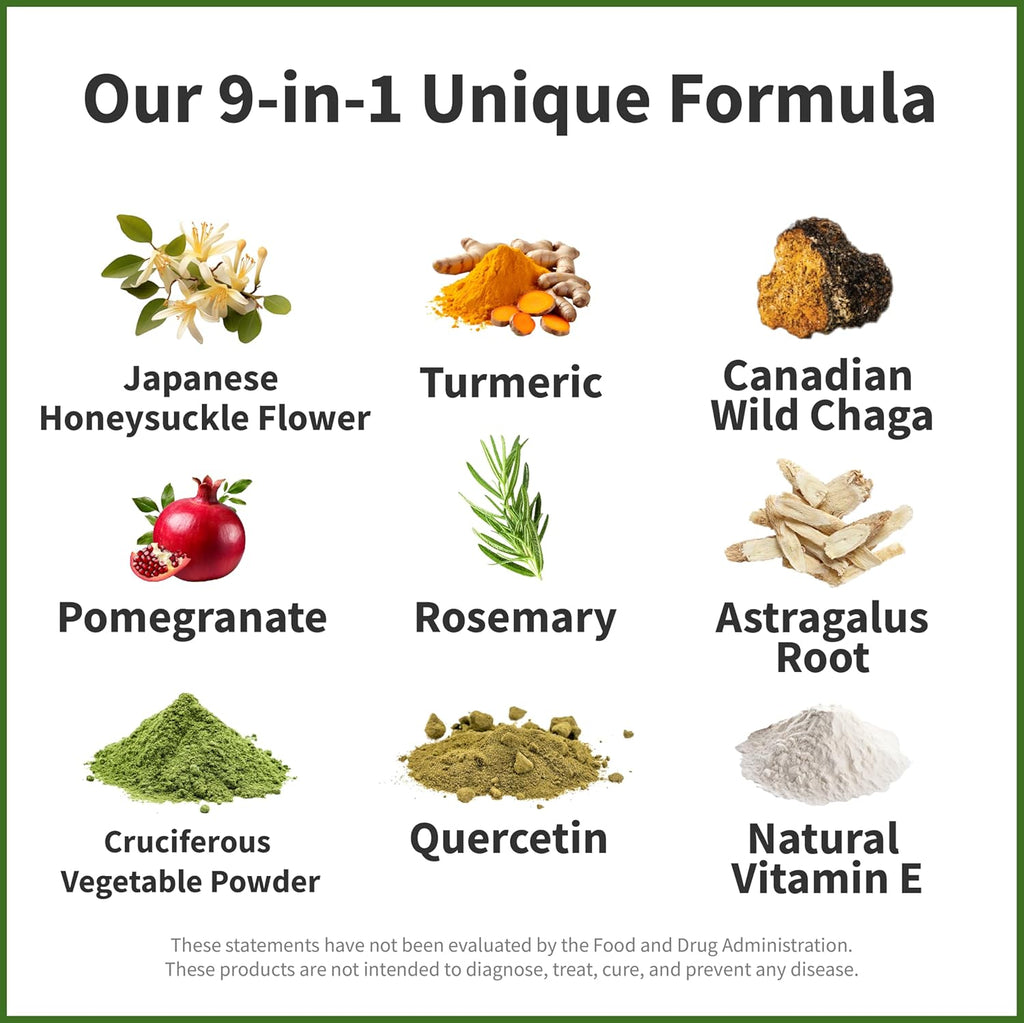 Adv. Pure Lung | Lung Cleanse and Detox | Herbal Respiratory Supplement for Lung Support with Chaga Mushroom, Curcumin Turmeric, Honeysuckle Flower, Astragalus, Quercetin, Pomegranate