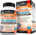 Glucosamine Chondroitin MSM Joint Support Supplement - Collagen Peptides, Turmeric and Ginger, Hyaluronic Acid, Glucosamine Chondroitin Sulfate for Joint Comfort - Gluten Free, Non GMO, 90 Capsules