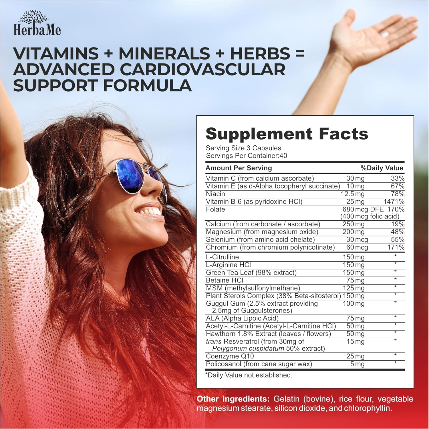 Heart Support and Blood Flow Supplement, 120 Capsules, Supports Cardiovascular Health, Healthy Cholesterol, Triglyceride, Homocysteine, CRP Levels | Boost Naturally Circulatory Function
