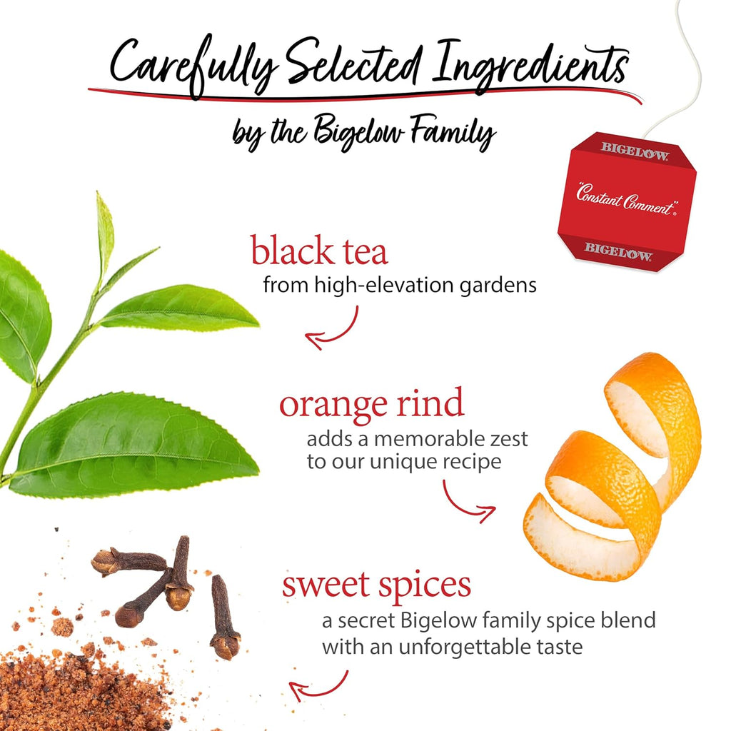 Bigelow Tea Constant Comment Caffeinated Black Tea Bags, 40 Count, Pack of 6