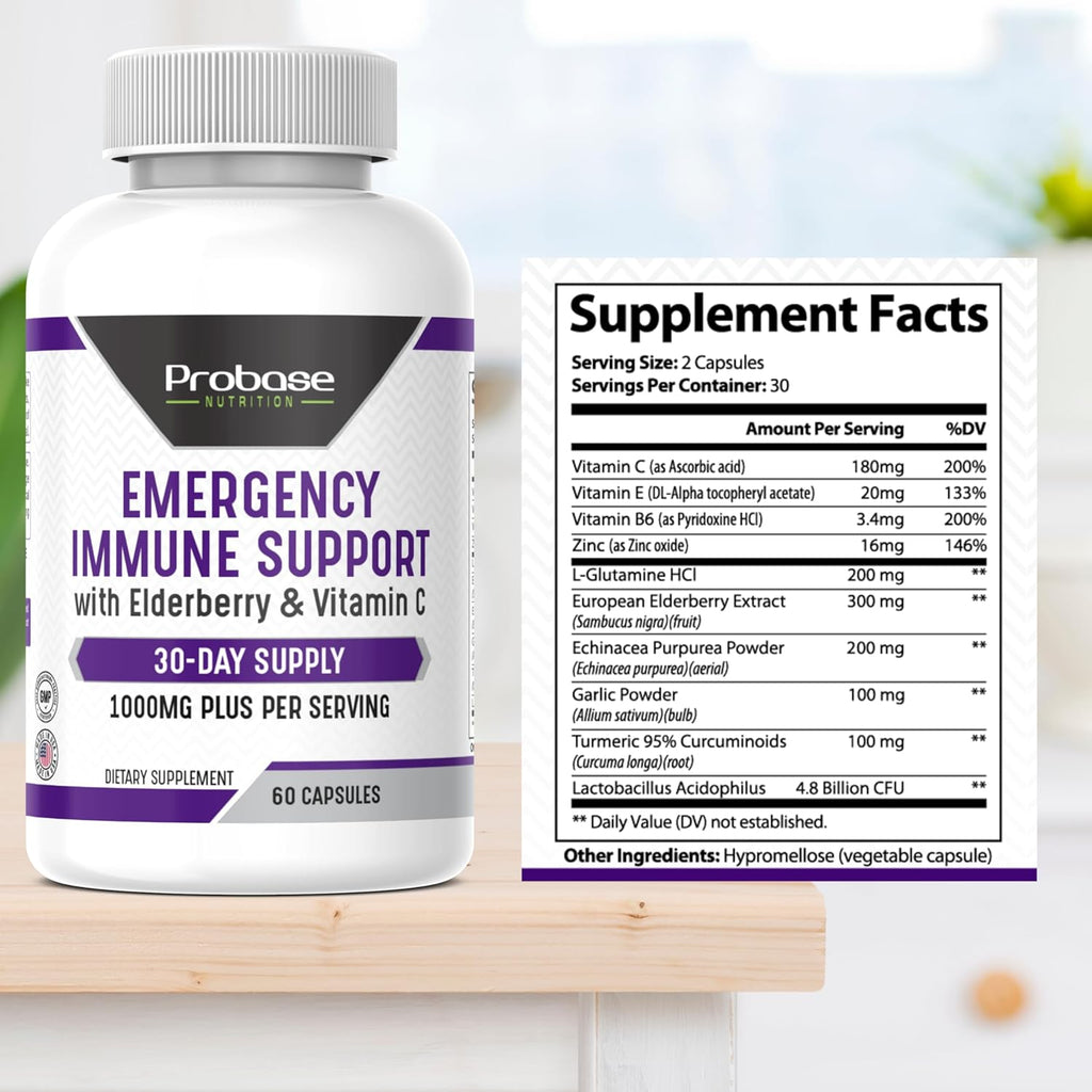 Emergency Immune Support 60 Capsules 30-Day Supply