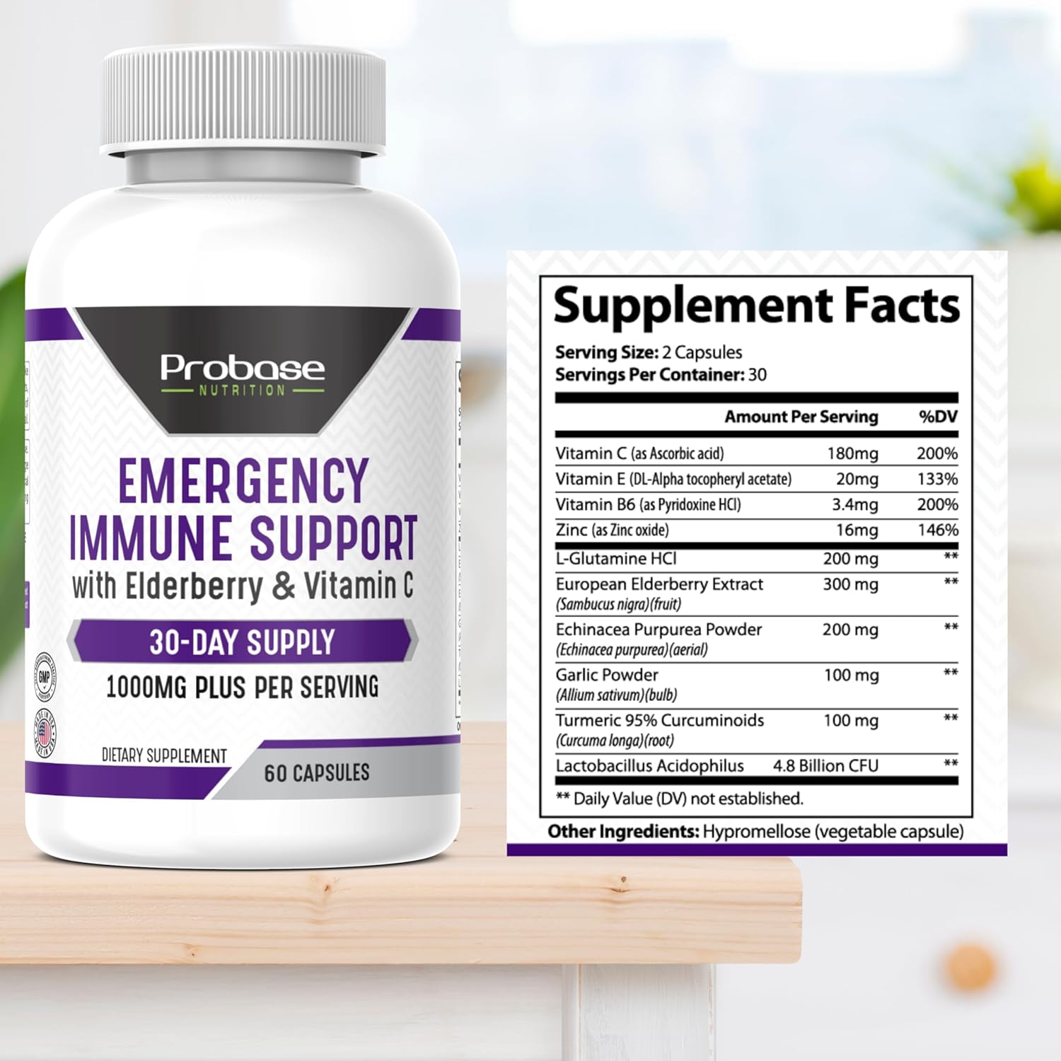 Emergency Immune Support 60 Capsules 30-Day Supply