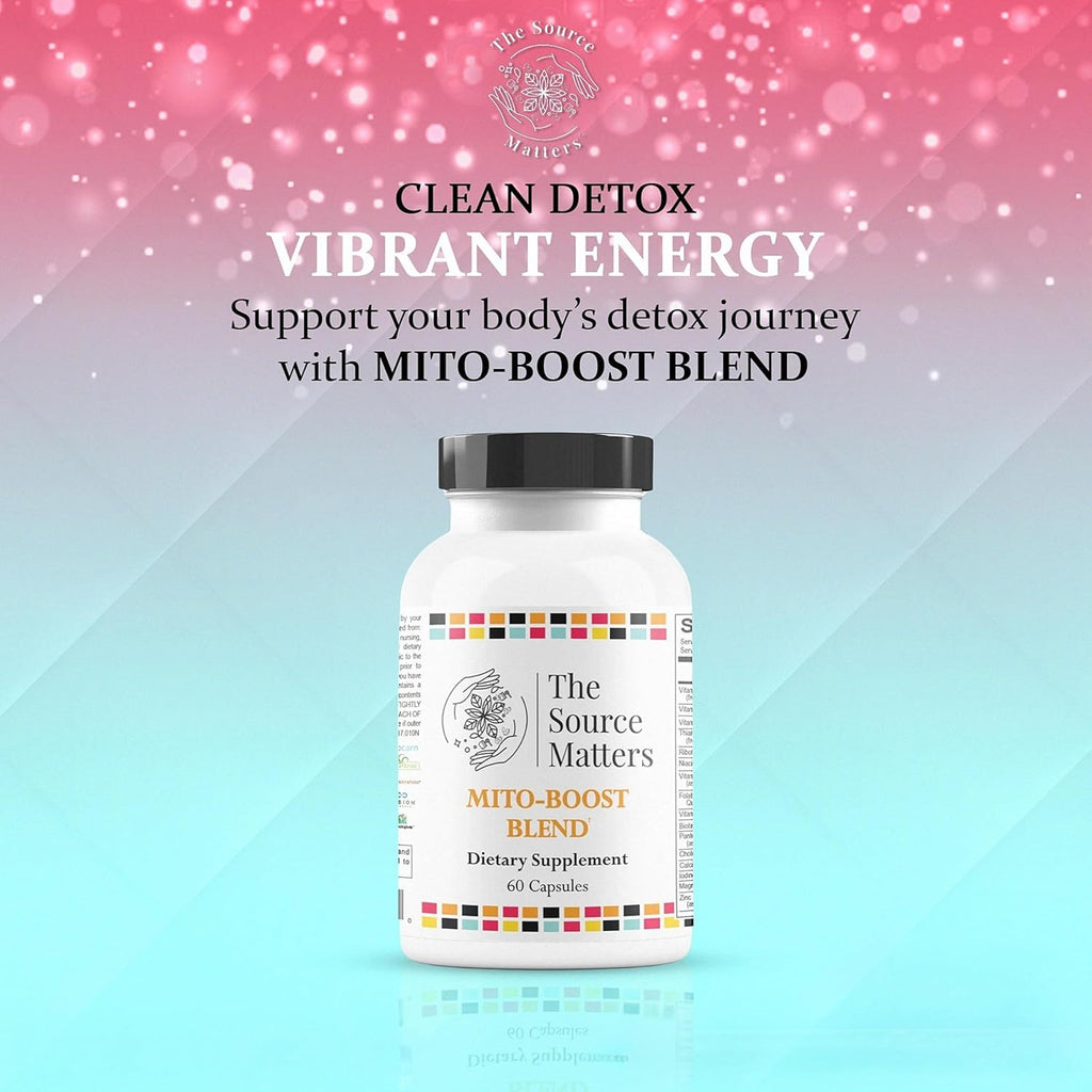 Mito-Boost Blend Dietary Supplement | Cellular Energy and Anti-Aging, Nutrient Daily Support with Antioxidants, Detox Pathway Management, Immune System Maintenance (60 Capsules)