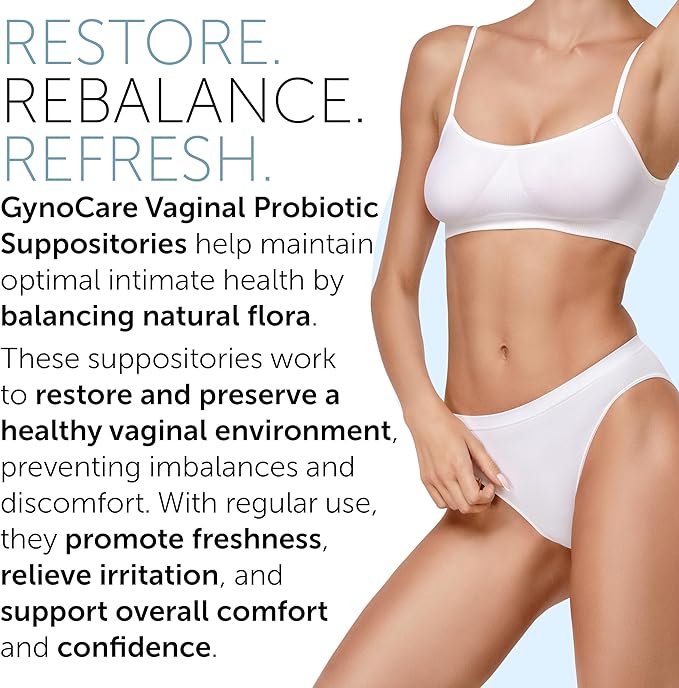 Terramed Just Think Comfort Probiotics for Women | Vaginal Probiotics | Boric Acid Suppositories for Women | pH Balance | BV Support | Odor & Discharge Relief | 12 Vaginal Suppositories