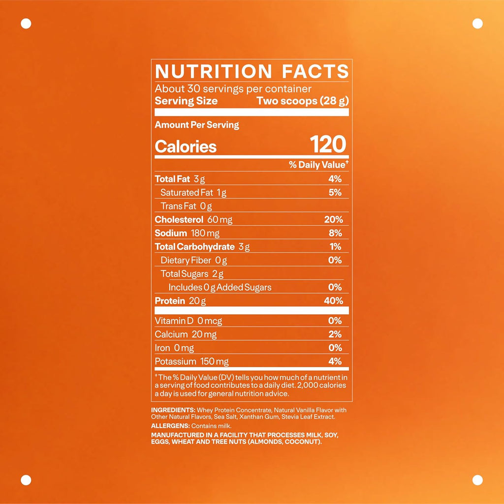 LTH Whey Protein - Trusted by Life Time Fitness Members - Grass-Fed Whey Protein Powder - with Amino Acids - Aids Lean Muscle & Recovery - Supports Immune & Liver Health - Vanilla, 30 Servings