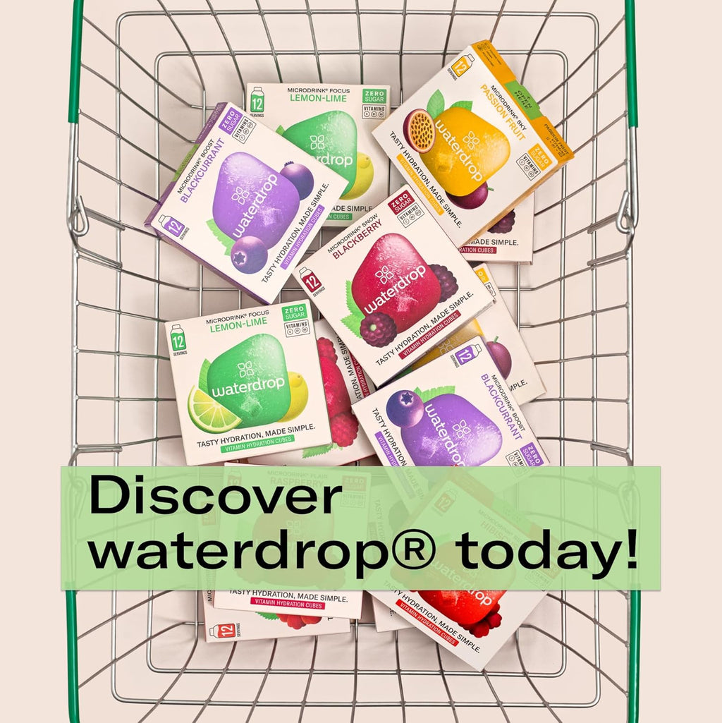 Waterdrop Hydration Cubes With Vitamin C, B Vitamins and Electrolytes, 4 Flavor Electrolyte Variety Pack, Flavored Water Enhancer Cubes for Still & Sparkling Water, Low Calorie, Sugar Free, 48 Count