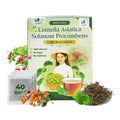 NMPT Dried Centella Asiatica Solanum Procumbens Tea, Handpicked and Handmade, 40 Sachets, Cold-Dried, Gluten-Free, No Added Sugar, Mild Sweet Flavor, Supports Overall Health