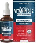 BioActive Vitamin B12 5000 mcg | Contains 3 BioActive Forms B12 Plus Methylfolate Cofactor - Methyl B12, Adenosyl B12 & Hydroxy B12 | Sublingual Form, Cherry Flavor, Organic, Vegan (60 Servings)