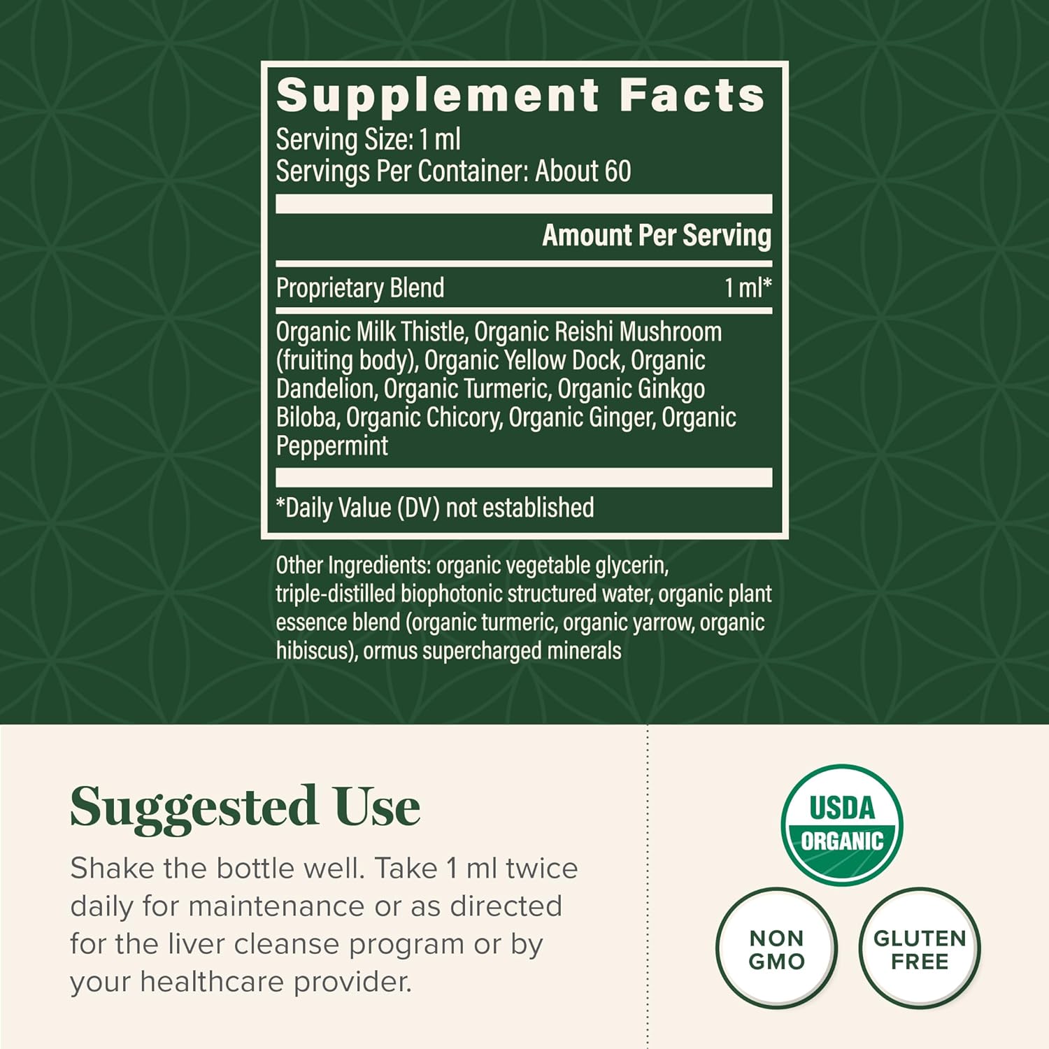 Global Healing Center - Liver Health - Organic Milk Thistle Supplement for Detox & Gallbladder Support - Dandelion Root Supplement for Cleanse & Repair (2 Fl Oz)