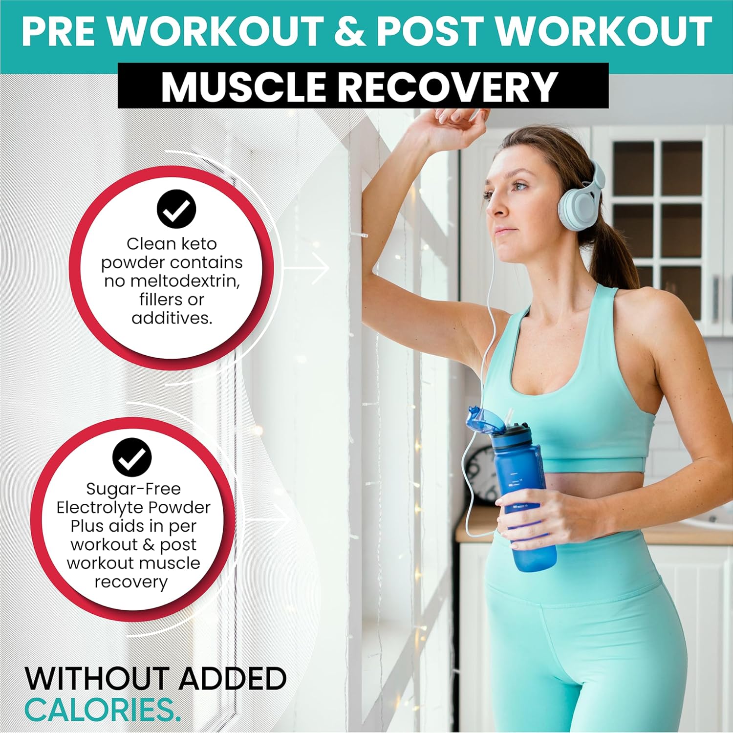 PowderVitamin Electrolytes Powder Plus (100 Servings) Black Tea Ginseng Electrolyte Powder Keto, Sugar Free, Pink Himalayan Salt,1000mg Potassium,150mg Calcium,150mg Magnesium, Hydration Powder