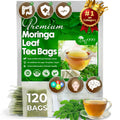 TOG999, Premium 120 Moringa Leaf Tea Bags, 100% Natural & Pure. Loose Leaf Moringa Herbal Tea. No Sugar, No Caffeine, No Gluten, Vegan.