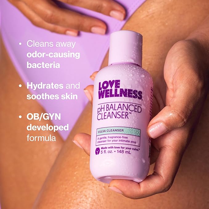 Love Wellness pH Balancing Cleanser | Feminine Vaginal Wash | Fragrance-Free | Vaginal Cleanser for Balanced pH, Intimate Health & Hygiene | Non-Irritating with Aloe Vera for Sensitive Skin | 5 Fl Oz