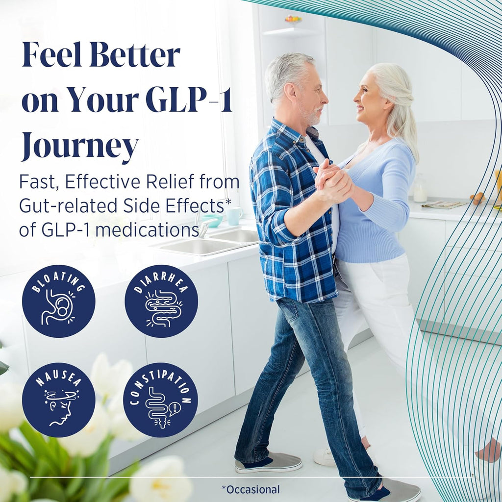 GLP-1 Digestive Health Support, Powder Supplement, 6.35 Oz, Gut Health for Women & Men, Clinically Proven Natural Blend for Bloating, Nausea, Diarrhea and Upset Stomach Relief for Adults