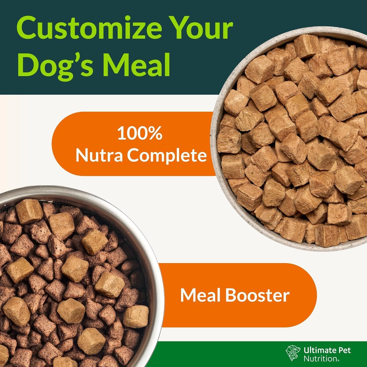 ULTIMATE PET NUTRITION Nutra Complete, 100% Freeze Dried Veterinarian Formulated Raw Dog Food with Antioxidants Prebiotics and Amino Acids, (3 Pound (Pack of 2), Chicken)