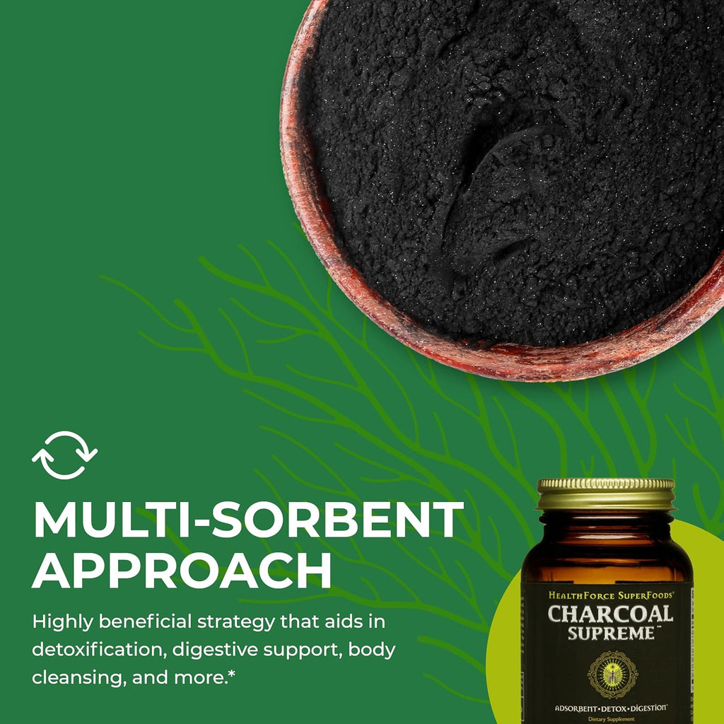 HealthForce SuperFoods Charcoal Supreme - 60 VeganCaps