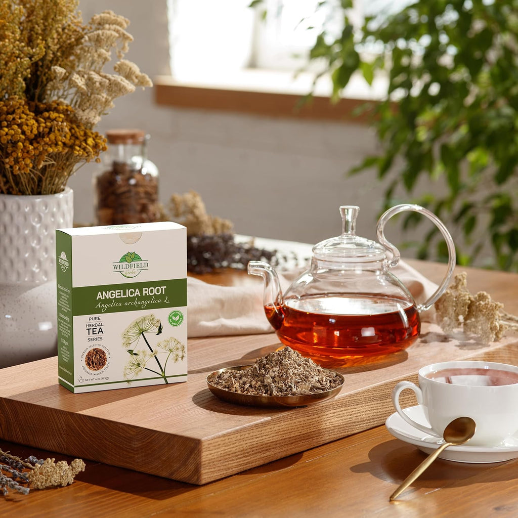 4 oz. Angelica Root Bulk Herb Herbal Tea (Angelica Archangelica) - 113g Herb Tea Raiz De Angelica