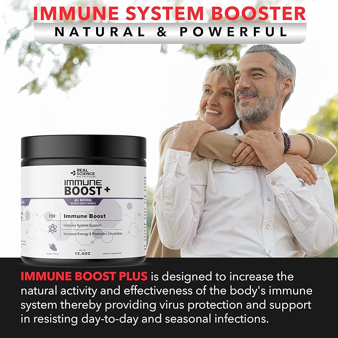 Immune Boost Plus | Natural Immunity Formula, Boost Immune System Health and Wellness, More Powerful Than Elderberry, Zinc, Echinacea - in a Fast Acting Powder