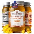 TrueSeaMoss Sea Moss Gel – Made in USA – Wildcrafted Seamoss, Fresh Fruits & Sea Vegetables – Mango, Pack of 1 (Labels May Vary)