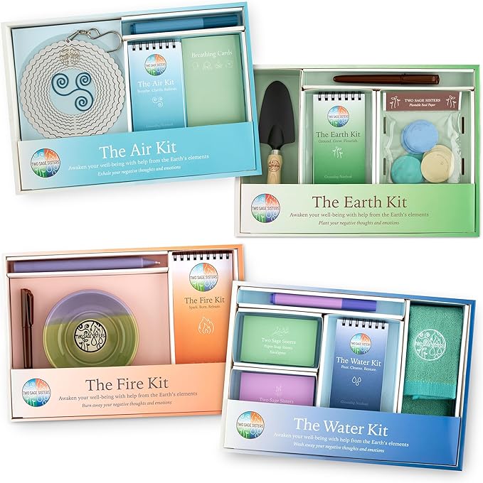 The Fire Kit - Burn Negative Thoughts for Stress Relief and Healing - Give the Gift of Peace of Mind - Self Care Kit By Two Sage Sisters
