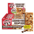 Lenny & Larry's Cookie-fied BIG BAR – Chocolate Chip Cookie Dough Vegan Protein Bars 12x90g – Healthy Snacks, 24g Plant Protein & 10g Prebiotic Fiber – Gluten free Power Bar, Keto Friendly & Vegan