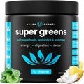 NutraChamps Super Greens Powder Premium Superfood | 20+ Organic Green Veggie Whole Foods | Alfalfa, Spirulina, Chlorella & More | Antioxidant, Digestive Enzyme & Probiotic Blends | Tropical | 60 SVG