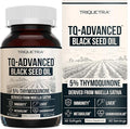 Black Seed Oil Softgels | 5% Thymoquinone - TQ-Advanced® | High Potency - 500 mg per Capsule - 15:1 Concentrate from Nigella Sativa Extract, Raw Form, Vegan Formula, Glass Bottle (60 Softgels)