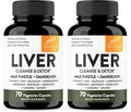 Sandhu's Liver Cleanse Detox & Repair Support | 70 Capsules (Pack of 2) | Herbal Supplement for Liver Health | Milk Thistle Dandelion Root Andrographis with 8 Minerals