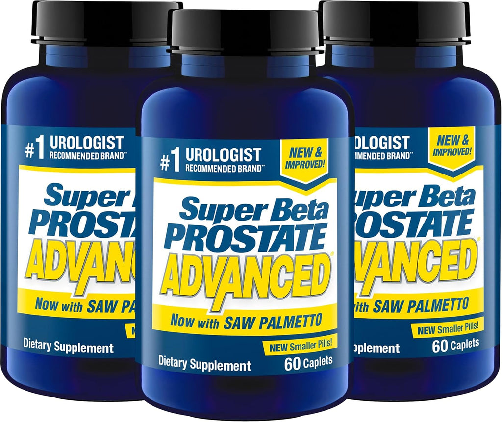 Advanced with Saw Palmetto - Prostate Health Supplements for Men, Bladder & Urinary Support with Beta-sitosterol, Reishi, Saw Palmetto, Vitamin D, Zinc Oxide, Selenium - 180 Count
