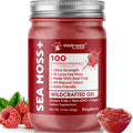 Irish Sea Moss Gel Raw - Wildcrafted Superfood Seamoss Gel - Raspberry Flavor, Vitamin and Mineral-Rich from Pristine Caribbean Waters, Immune and Digestive Health Support - 10 oz.