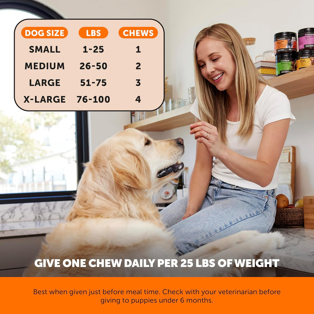 Senior Hemp Hip & Joint Supplement - Dog Joint Supplement with Hemp Oil, Glucosamine for Dogs, Collagen, MSM & Green Lipped Mussel - Mobility for Senior Dogs (Chicken 180ct)
