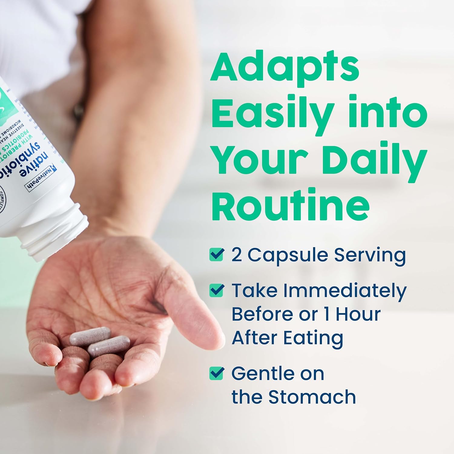 NativePath Complete Synbiotic - Pre, Pro & Postbiotic 3-in-1 for Gut Health & Digestive Support - 10 Billion CFU, 30 Servings